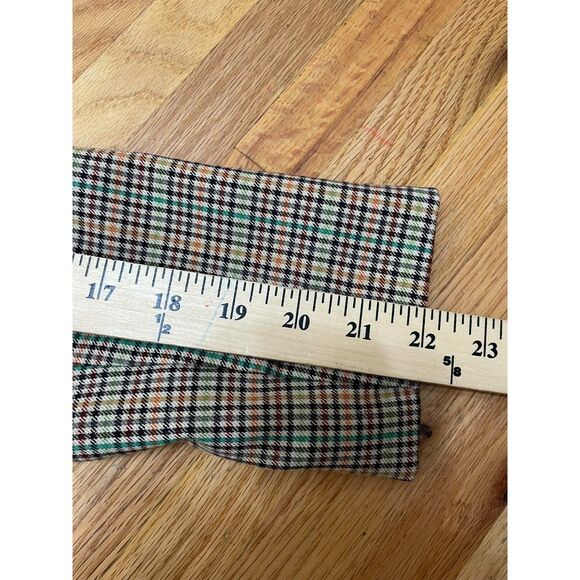 Talbots Womens Brown Blazer Wool Blend Jacket Elbow Patch Stretch Houndstooth 6p - Picture 6 of 9